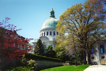 [color photograph of U.S. Naval Academy Chapel, Annapolis]