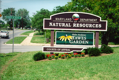 [color photograph of Department of Natural Resources sign]