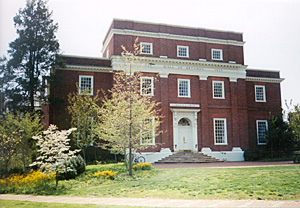 [Color photograph of First Hall of Records Building on campus of St. John's College]